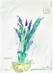 asparagus in a vase like flowers