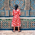 Girl in Red, Tangier from A Life Full of Holes: The Strait Project, 1999 Chromogenic print 49 x 49 in (124.5 x 124.5 cm) International Center of Photography Purchase, with funds provided by Anne and Joel Ehrenkranz, 2007 (2007.7.1) © Yto Barrada 