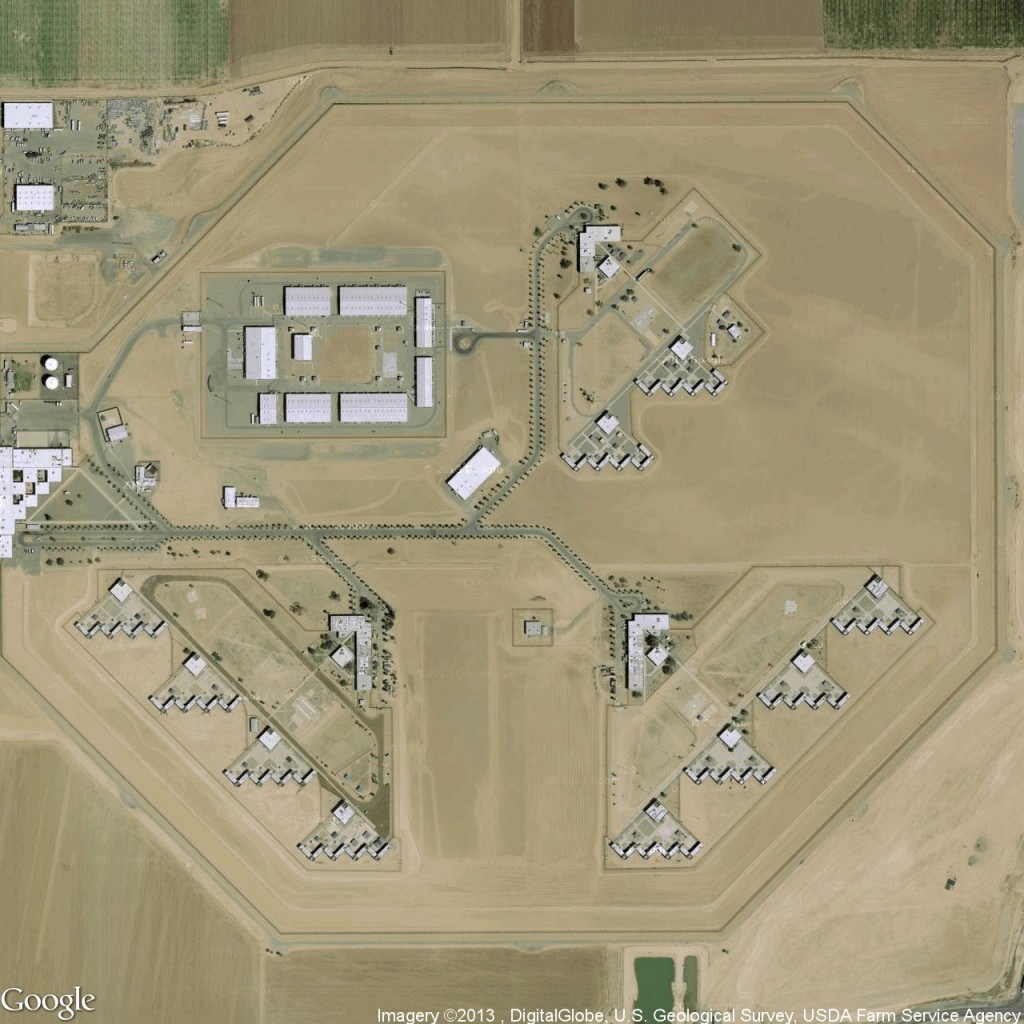 A google map satellite view of a prison facility.